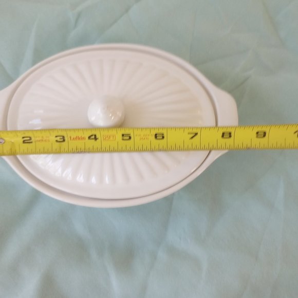 Japan Kitchen Vintage White Ceramic Oven Proof Dish With Lid Poshmark